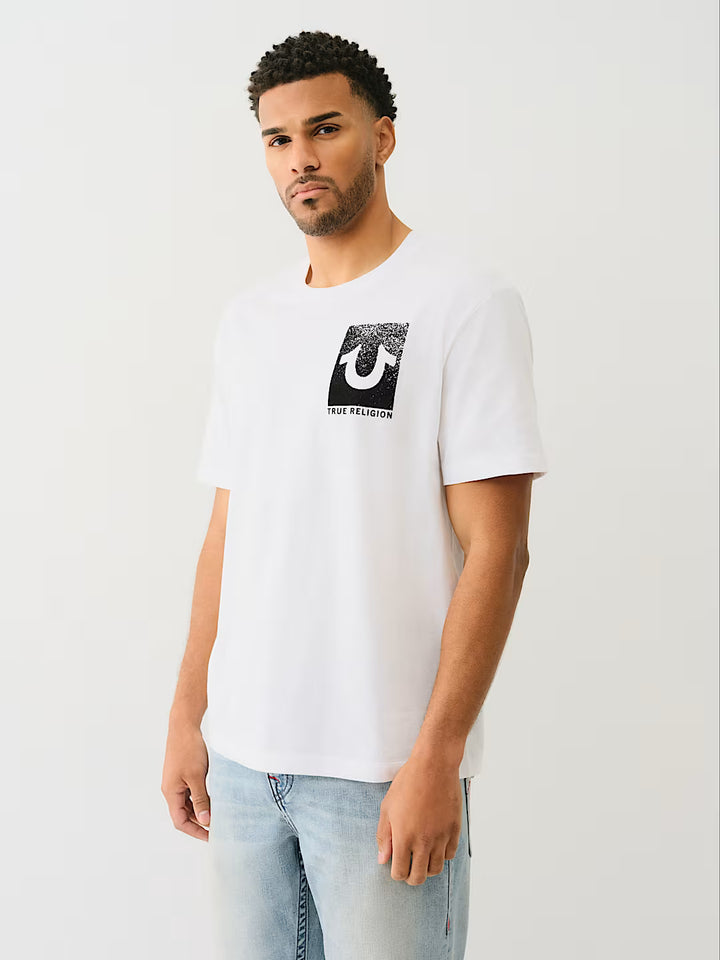 TRUE RELIGION FLOCKED BUDDHA TEE
