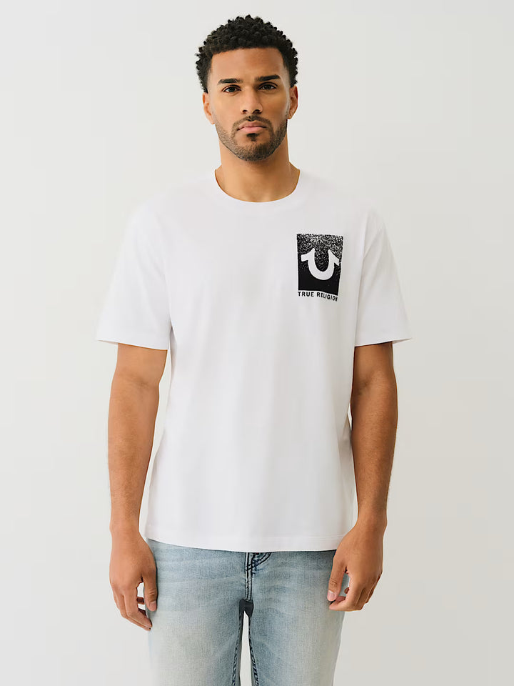 TRUE RELIGION FLOCKED BUDDHA TEE