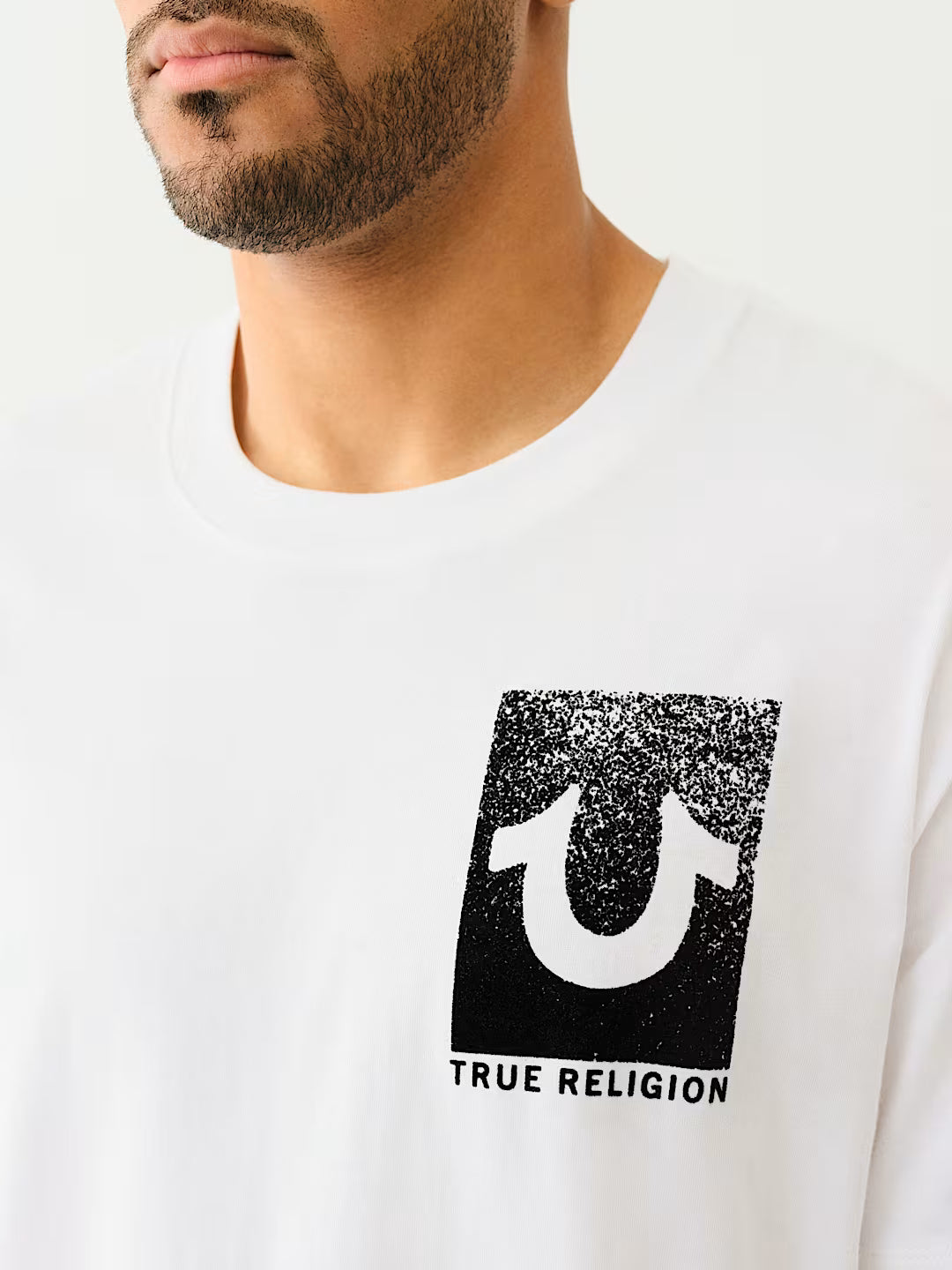 TRUE RELIGION FLOCKED BUDDHA TEE
