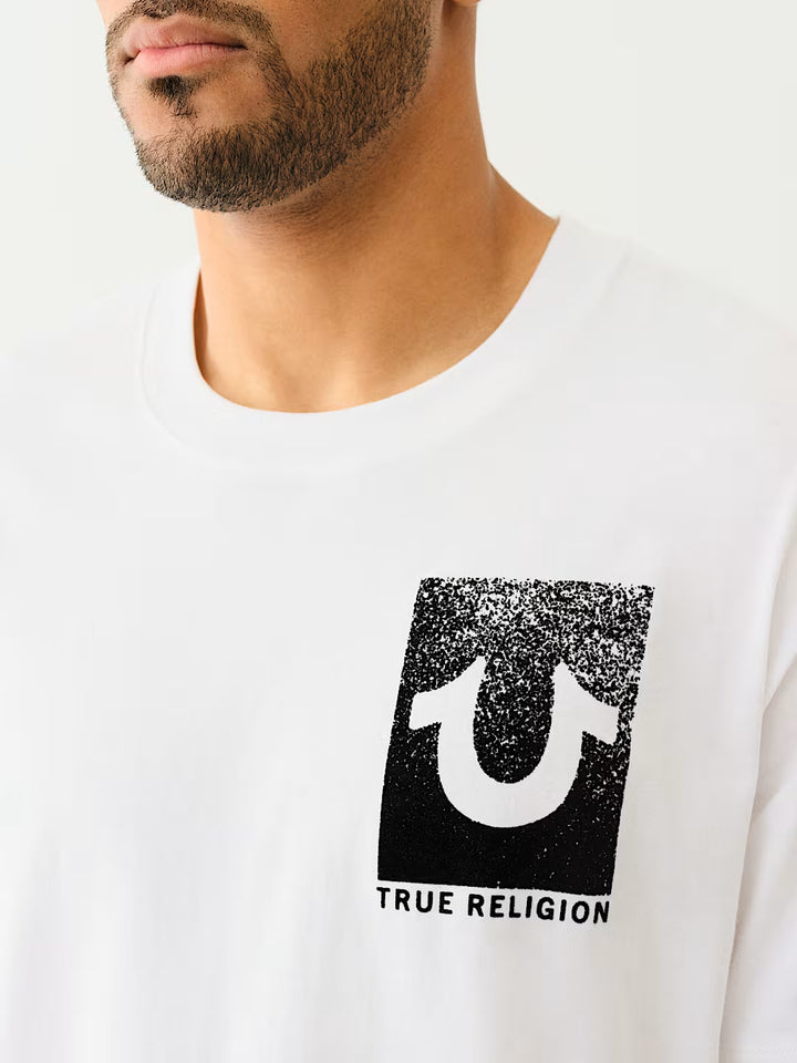 TRUE RELIGION FLOCKED BUDDHA TEE