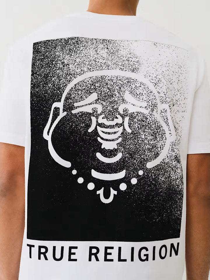 TRUE RELIGION FLOCKED BUDDHA TEE
