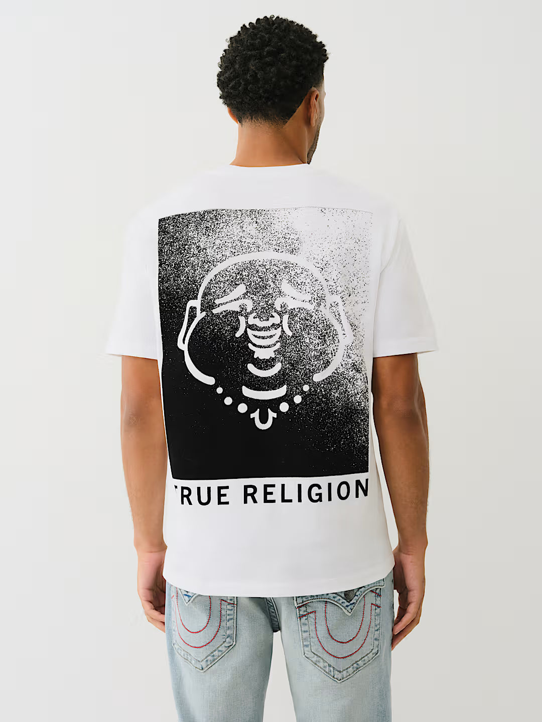 TRUE RELIGION FLOCKED BUDDHA TEE
