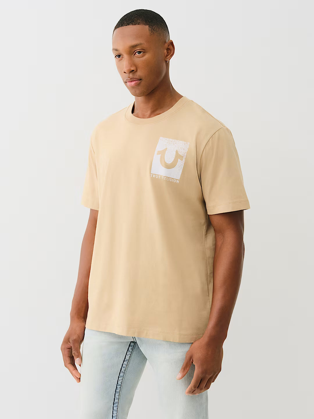TRUE RELIGION FLOCKED BUDDHA TEE