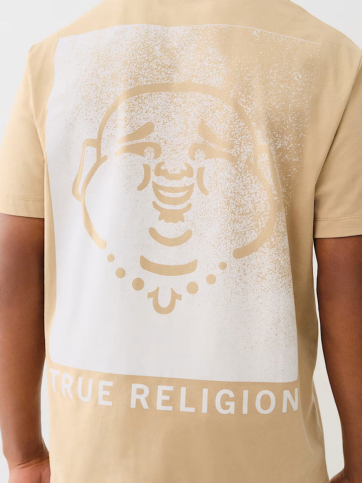 TRUE RELIGION FLOCKED BUDDHA TEE