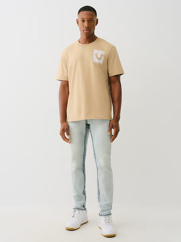 TRUE RELIGION FLOCKED BUDDHA TEE