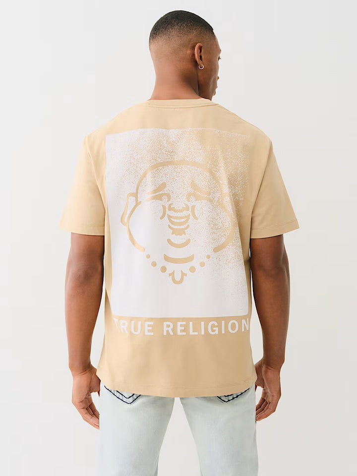 TRUE RELIGION FLOCKED BUDDHA TEE