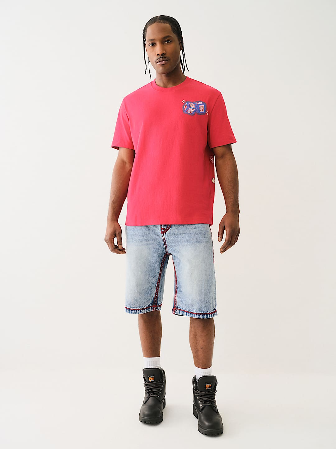 TRUE RELIGION VINNY ROPE STITCH ULTRA BAGGY SHORT