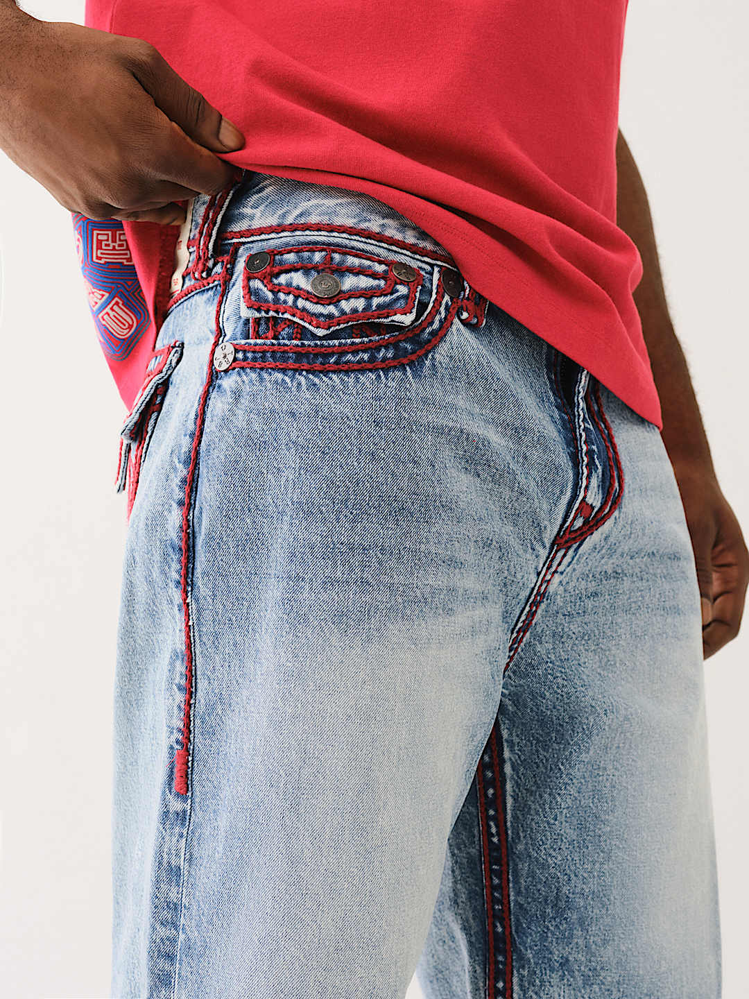 TRUE RELIGION VINNY ROPE STITCH ULTRA BAGGY SHORT