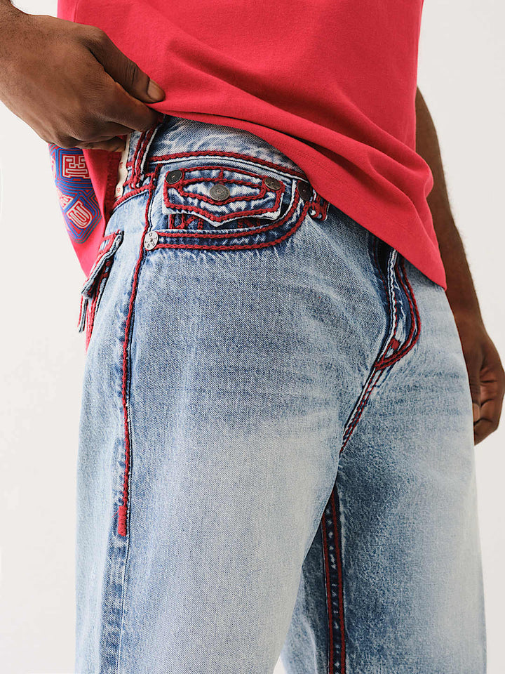 TRUE RELIGION VINNY ROPE STITCH ULTRA BAGGY SHORT