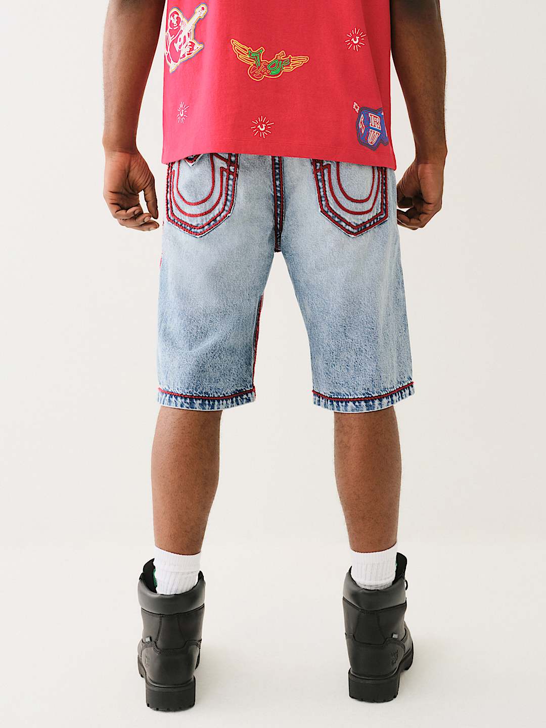 TRUE RELIGION VINNY ROPE STITCH ULTRA BAGGY SHORT