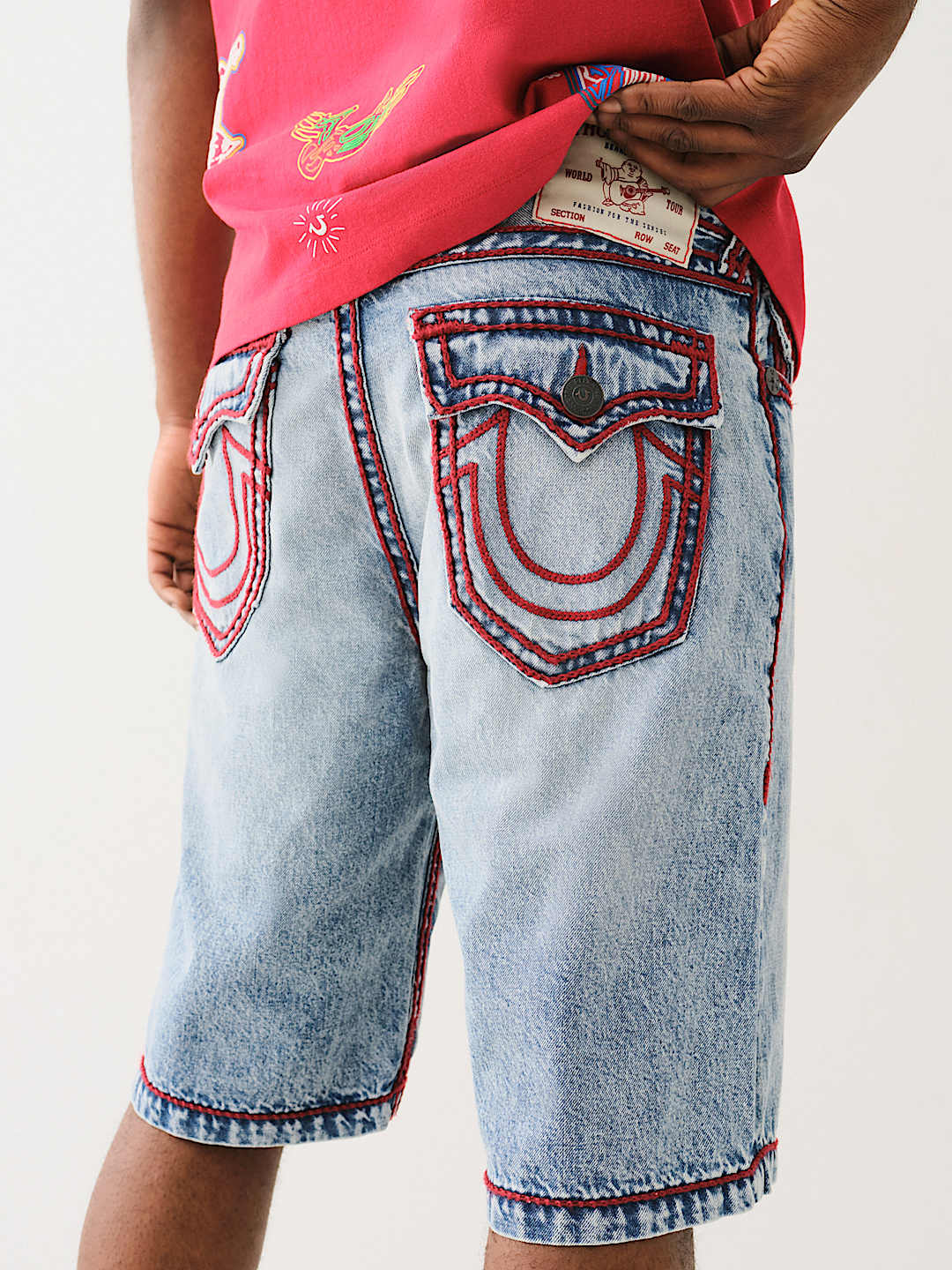 TRUE RELIGION VINNY ROPE STITCH ULTRA BAGGY SHORT