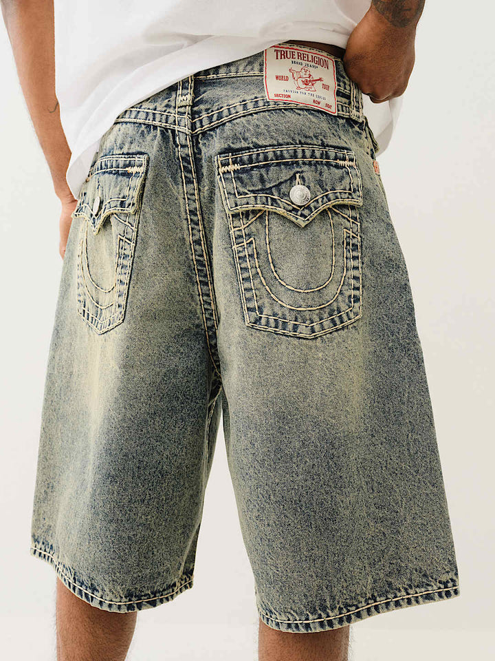 TRUE RELIGION MIKEY SUPER T BAGGY AF SHORT