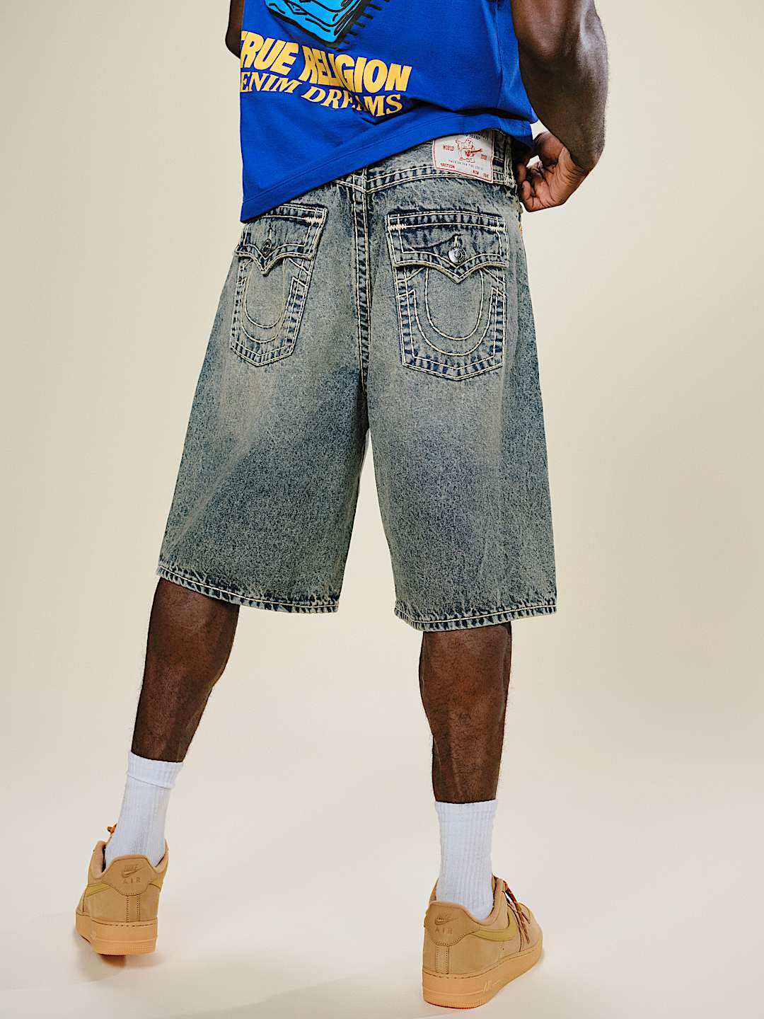 TRUE RELIGION MIKEY SUPER T BAGGY AF SHORT