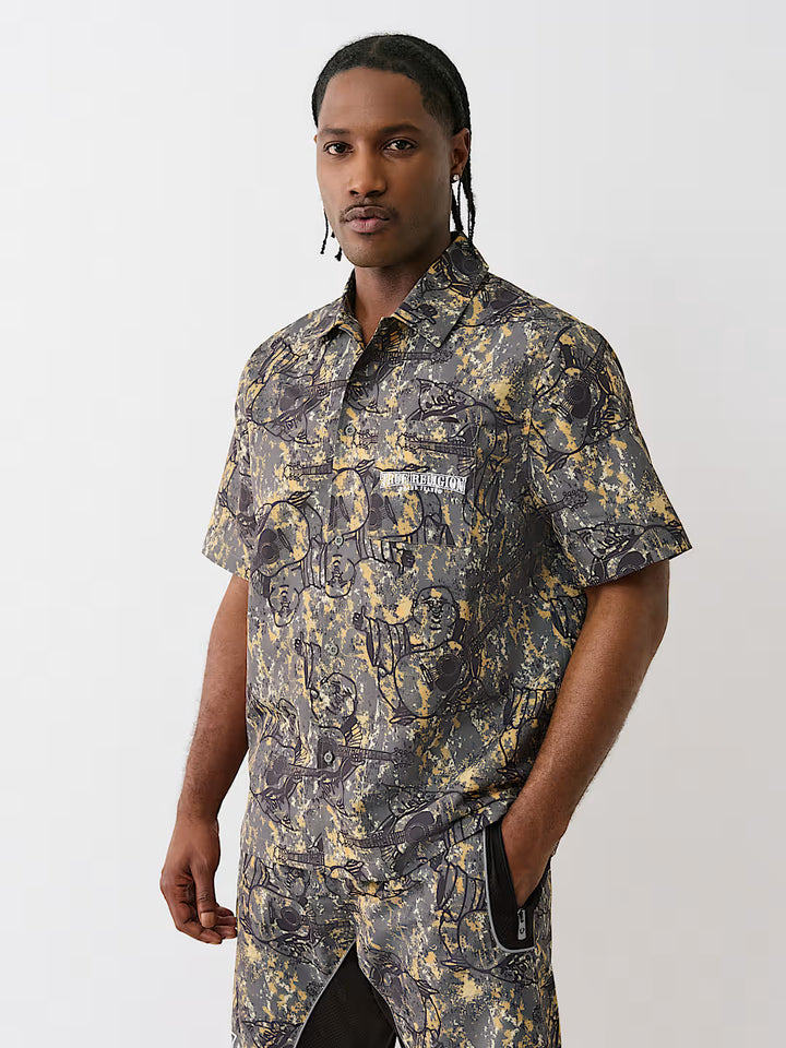 TRUE RELIGION BUDDHA CAMO SHIRT