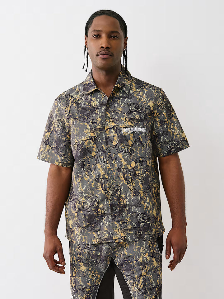 TRUE RELIGION BUDDHA CAMO SHIRT