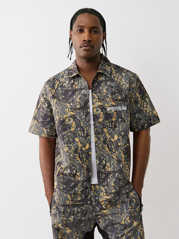 TRUE RELIGION BUDDHA CAMO SHIRT