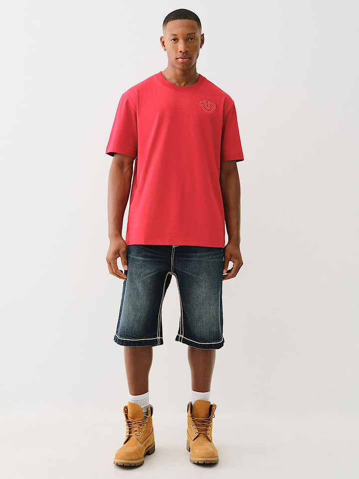TRUE RELIGION VINNY ROPE STITCH ULTRA BAGGY SHORT