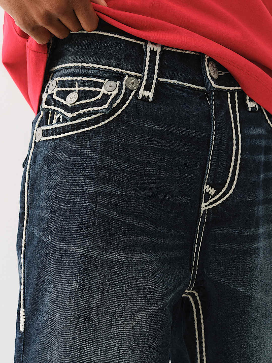 TRUE RELIGION VINNY ROPE STITCH ULTRA BAGGY SHORT