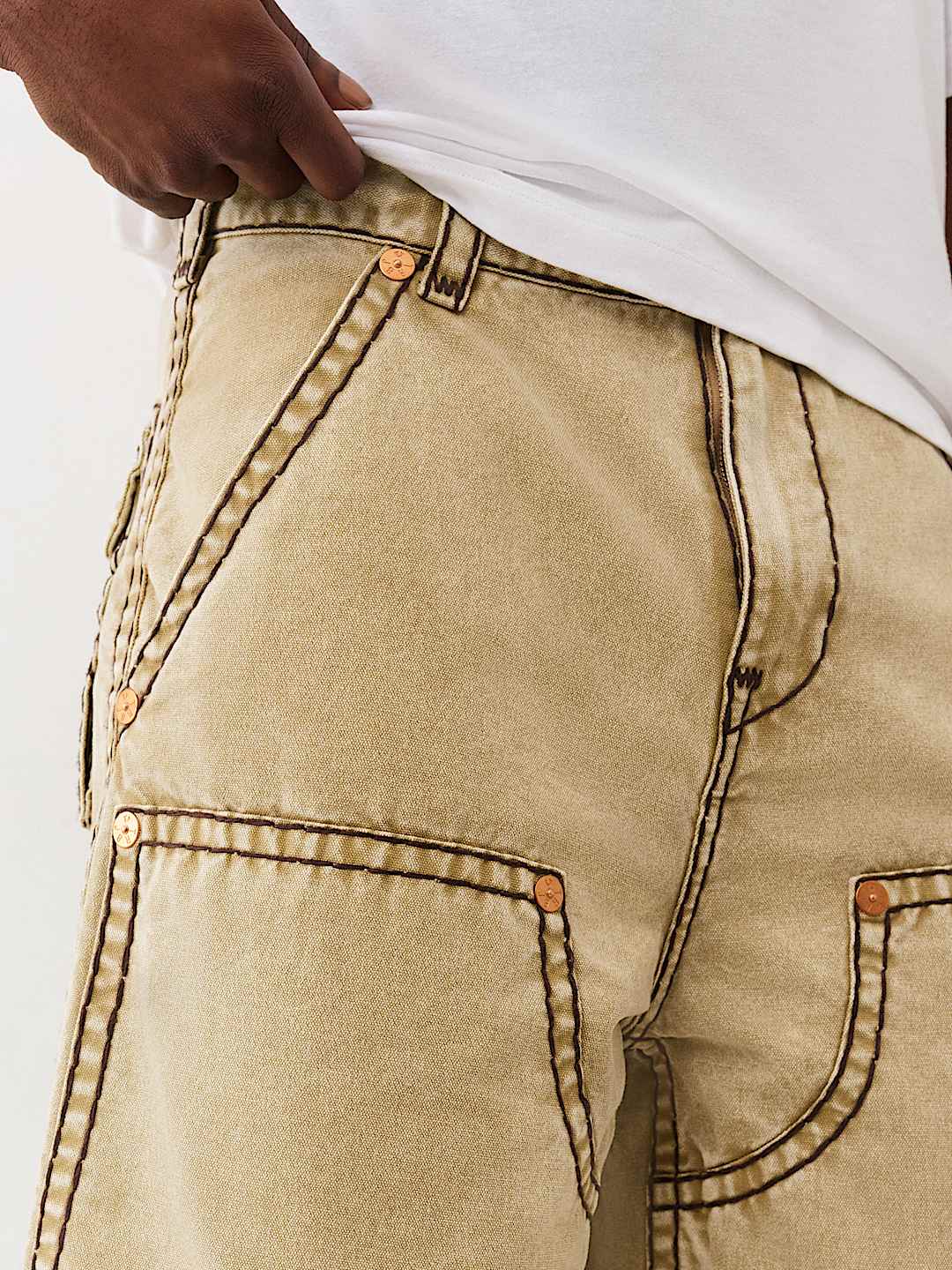 TRUE RELIGION MIKEY CARPENTER SUPER T CANVAS SHORT