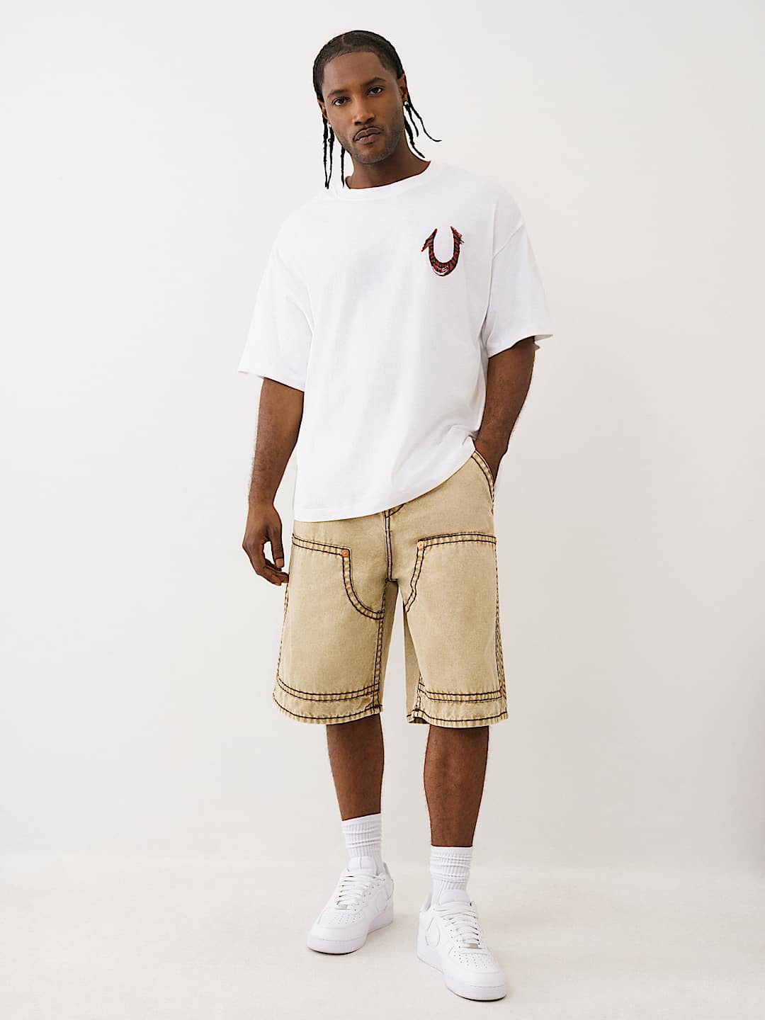 TRUE RELIGION MIKEY CARPENTER SUPER T CANVAS SHORT