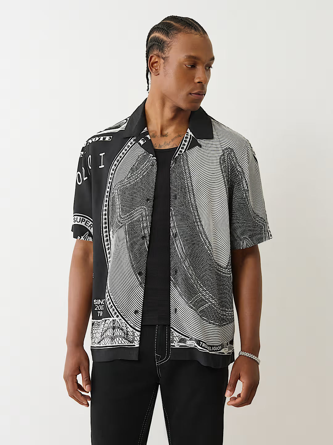 TRUE RELIGION MONEY CAMP COLLAR SHIRT