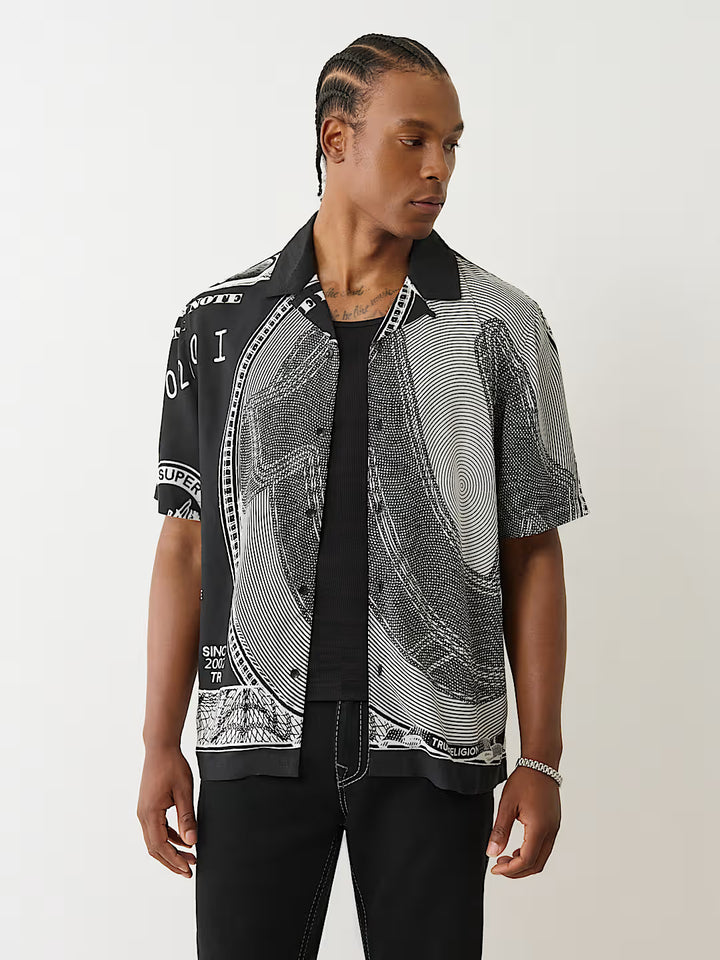TRUE RELIGION MONEY CAMP COLLAR SHIRT