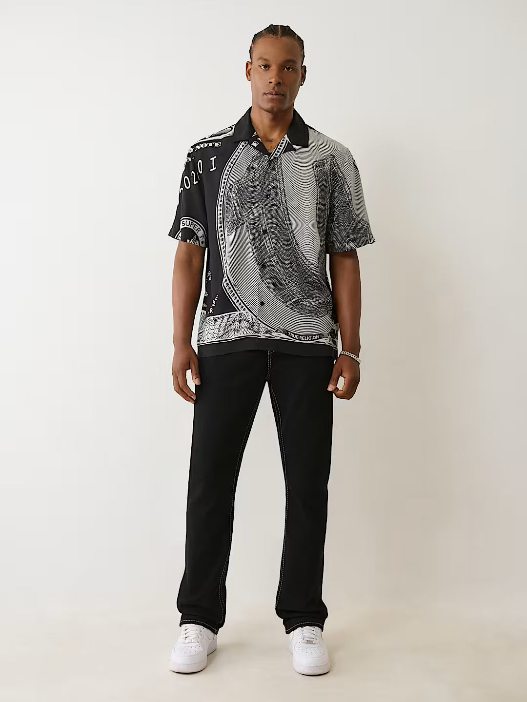 TRUE RELIGION MONEY CAMP COLLAR SHIRT
