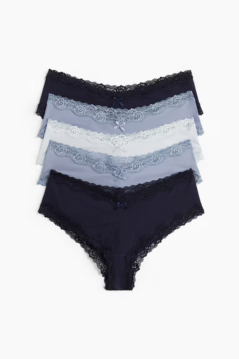 H&M 5-PACK MICROFIBER HIPSTER BRIEFS