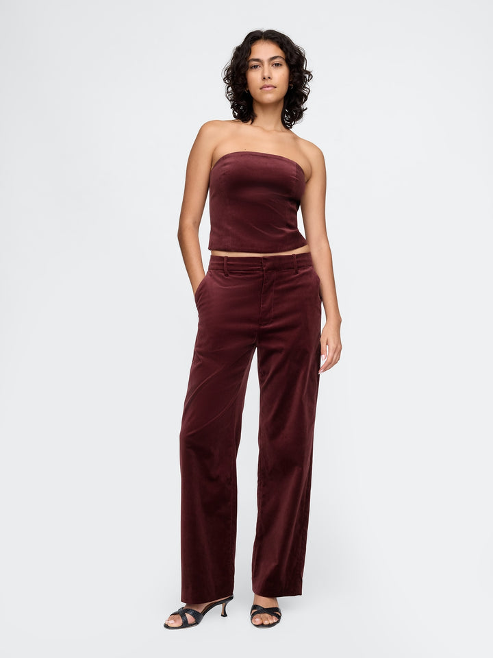 Gap Velvet Cropped Tube Top