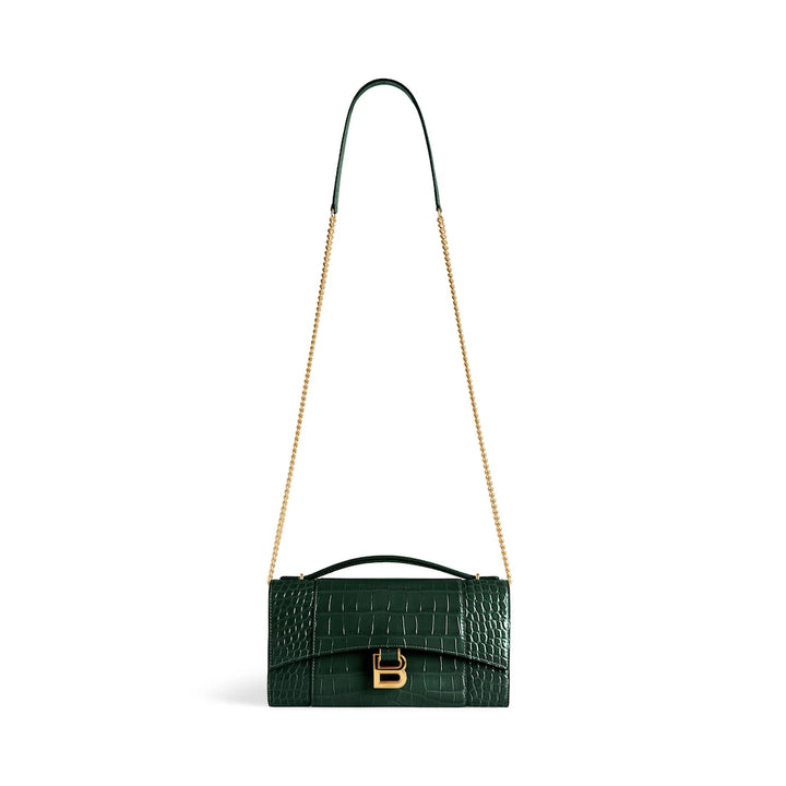 BALENCIAGA WOMEN'S HOURGLASS POCHETTE WITH CHAIN