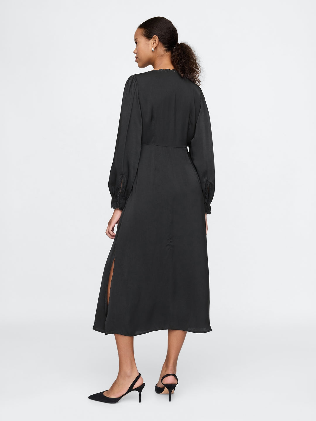 Gap Satin Empire Midi Dress