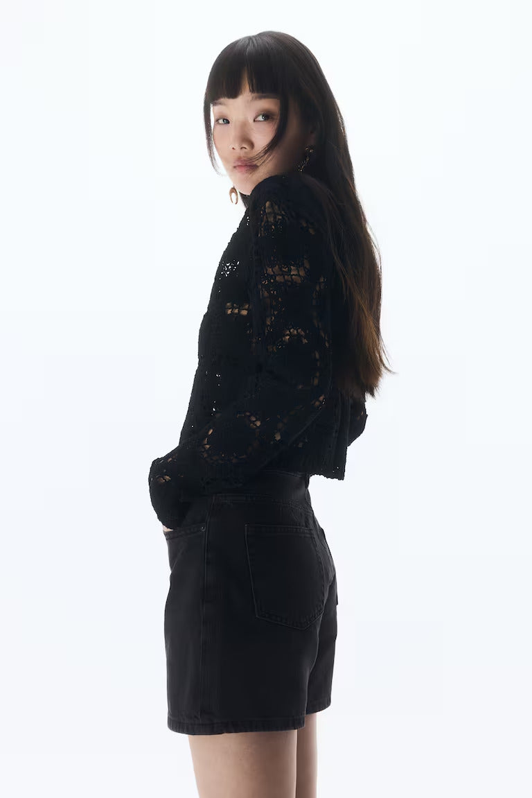 H&M HIGH DENIM SHORTS