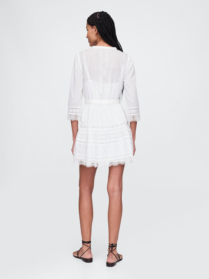 Gap Lace-Trim Mini Dress