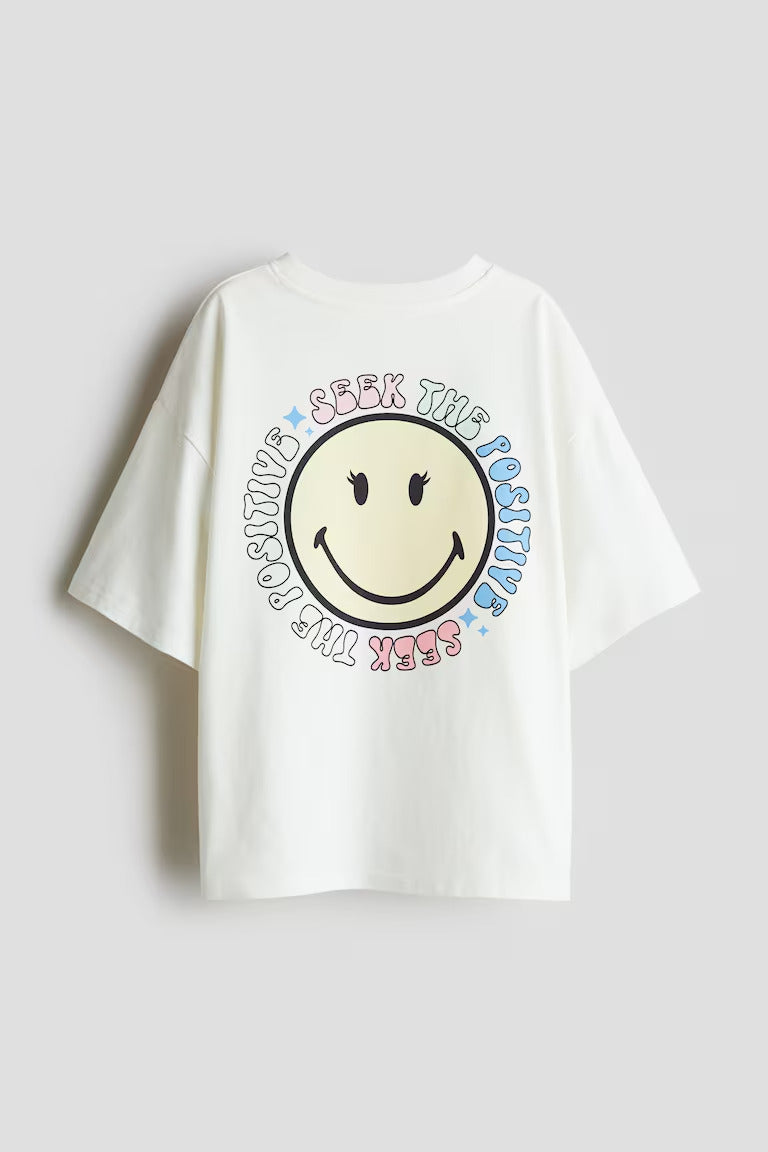 H&M PRINTED COTTON T-SHIRT