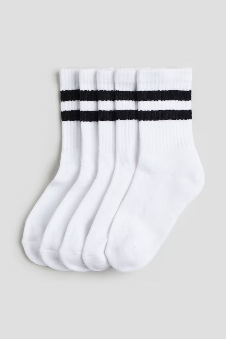 H&M 5-PACK RIBBED SOCKS
