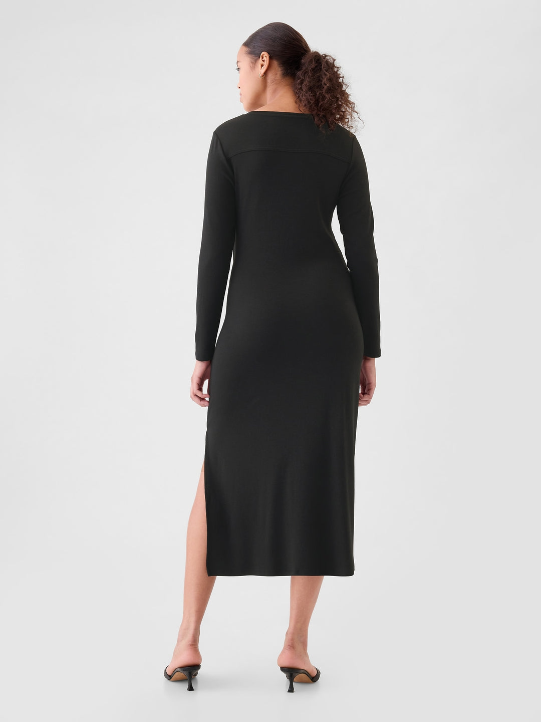 Gap Modern Rib Tie-Knot Midi Dress