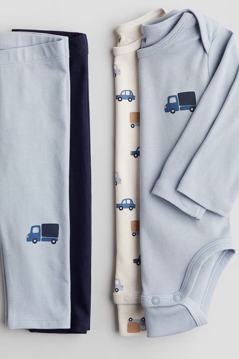 H&M 4-piece Cotton Jersey Set