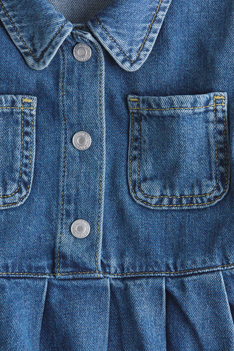 H&M Pleated Denim Dress