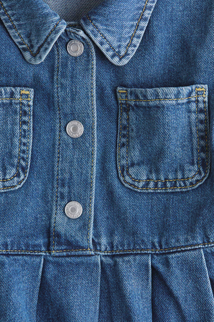 H&M Pleated Denim Dress