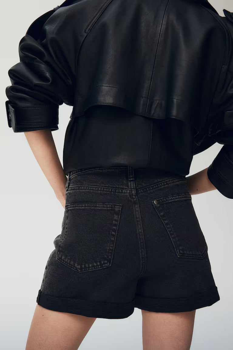 H&M MOM ULTRA HIGH DENIM SHORTS