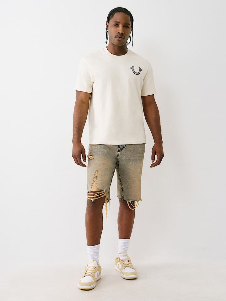 TRUE RELIGION BOBBY BIG T DISTRESSED SHORT