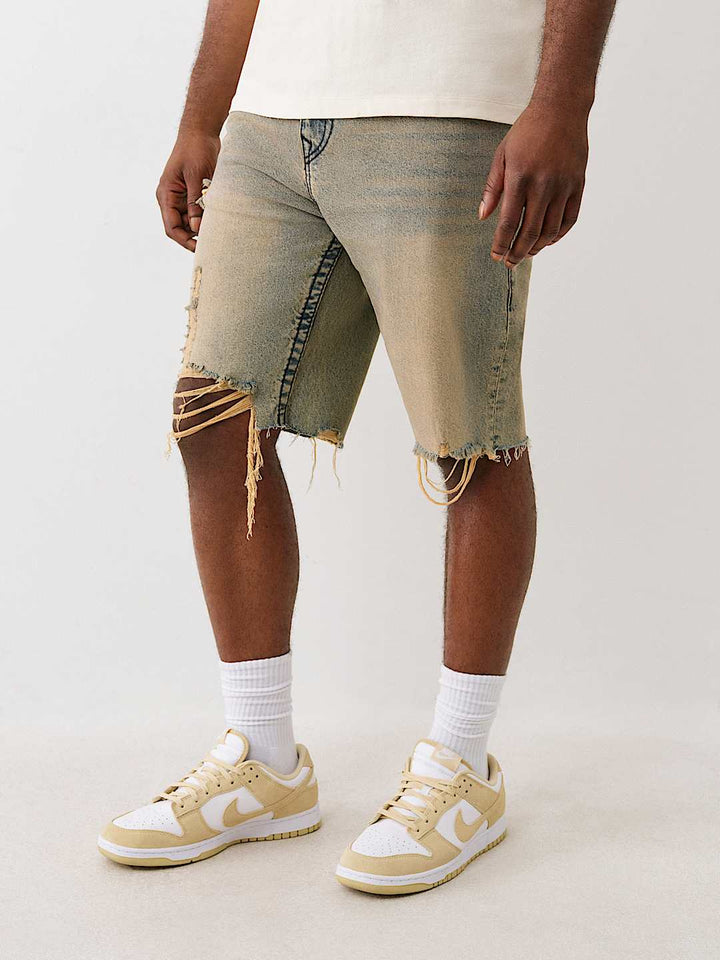 TRUE RELIGION BOBBY BIG T DISTRESSED SHORT