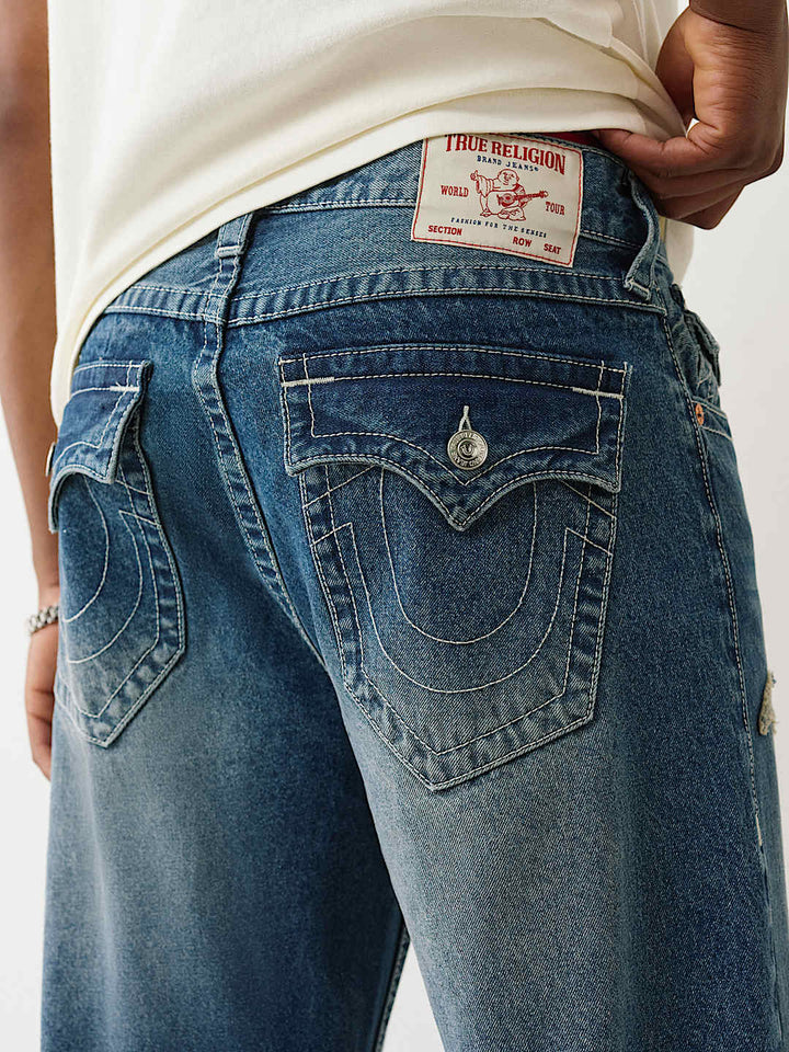 True Religion VINNY TRUE APPLIQUE BAGGY JEAN
