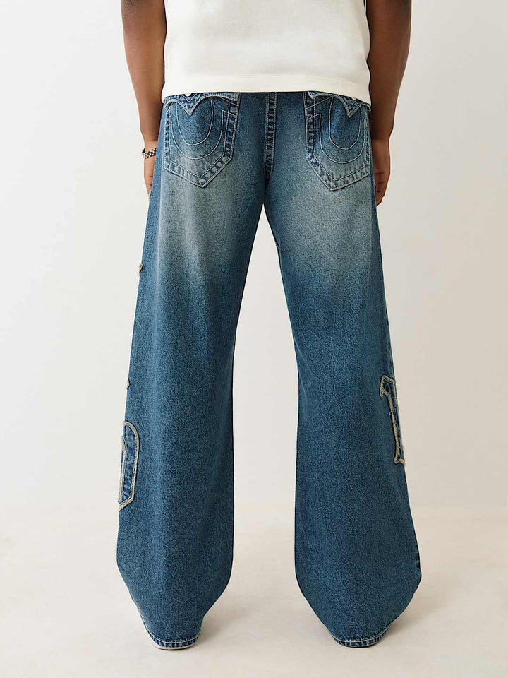 True Religion VINNY TRUE APPLIQUE BAGGY JEAN