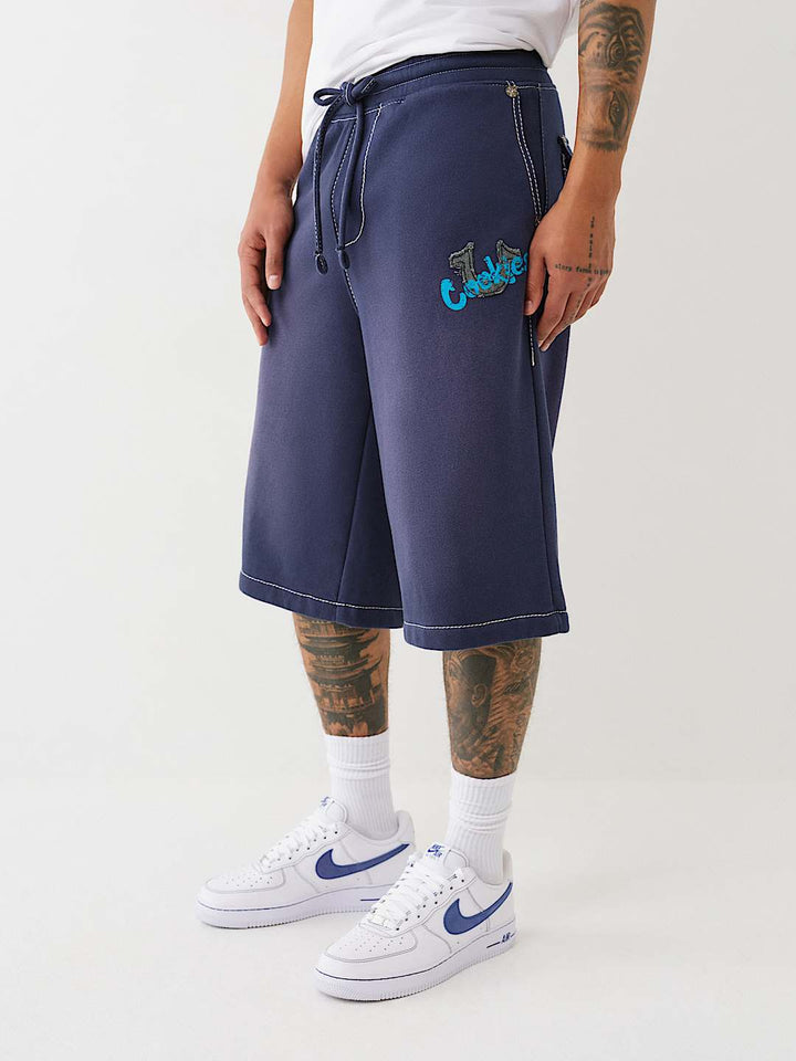 True Religion TRUE RELIGION X COOKIES APPLIQUÉ LONG SWEAT SHORT