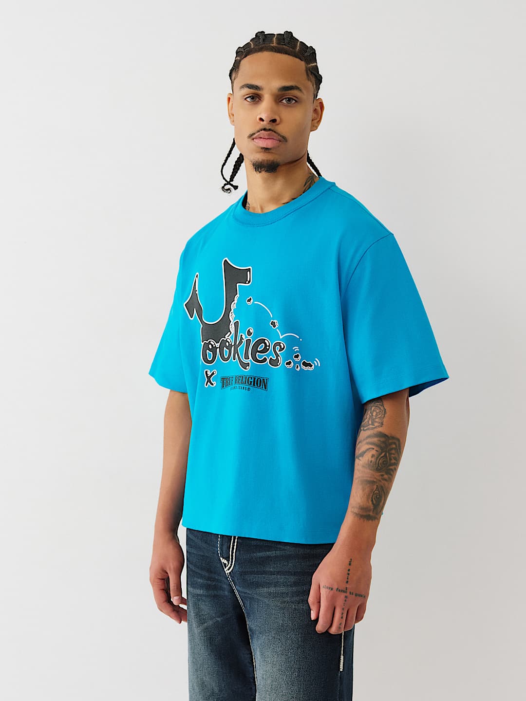 TRUE RELIGION X COOKIES HORSESHOE BITE BOXY TEE