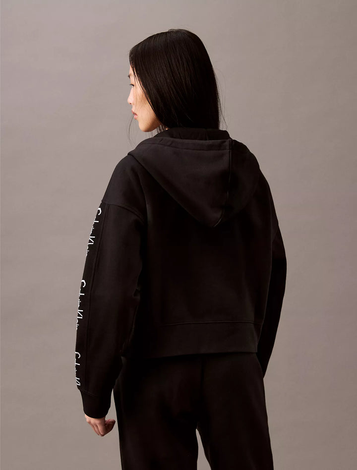 Calvin Klein Logo Tape Fleece Zip Hoodie