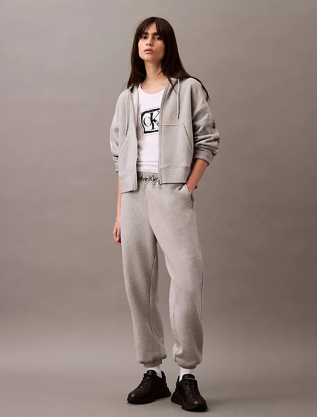 Calvin Klein Logo Tape Fleece Zip Hoodie