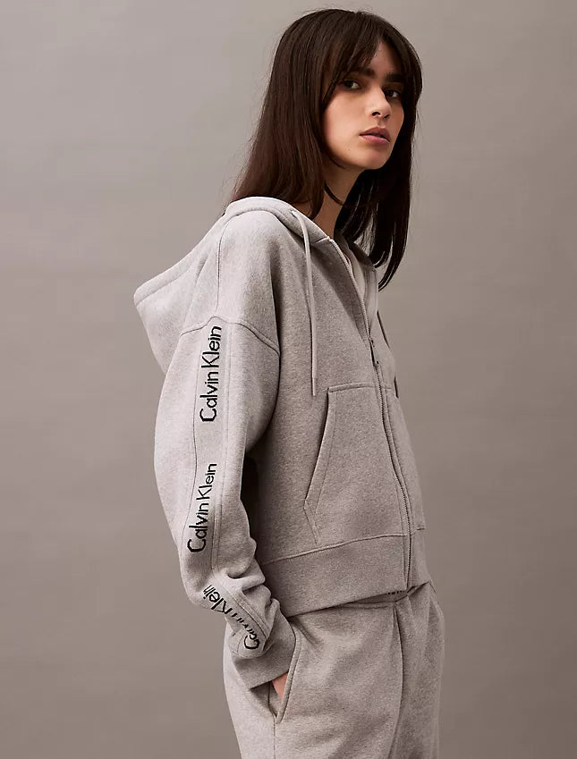 Calvin Klein Logo Tape Fleece Zip Hoodie