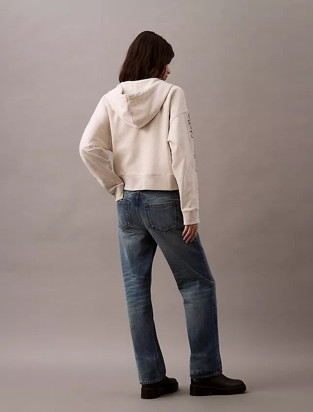 Calvin Klein Logo Tape Fleece Zip Hoodie